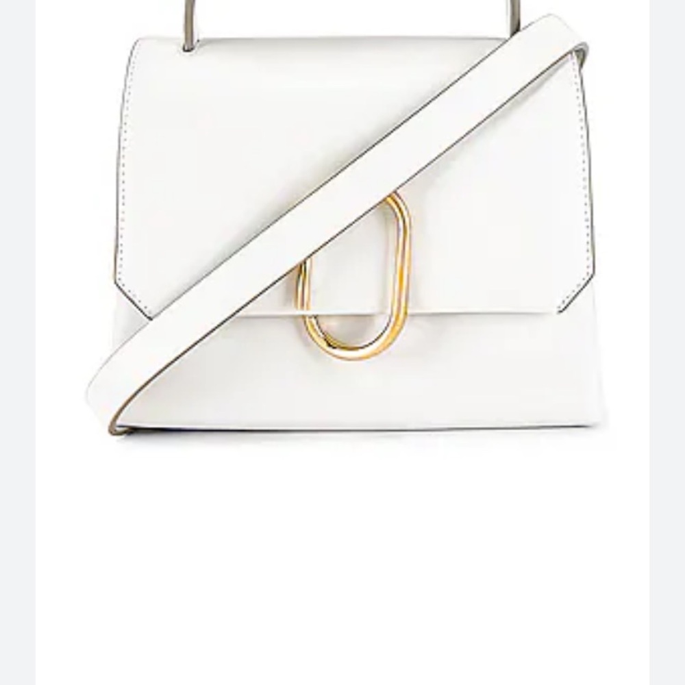3.1 Phillip Lim White Mini Alix Top Handle Sachel With Gold Hardware